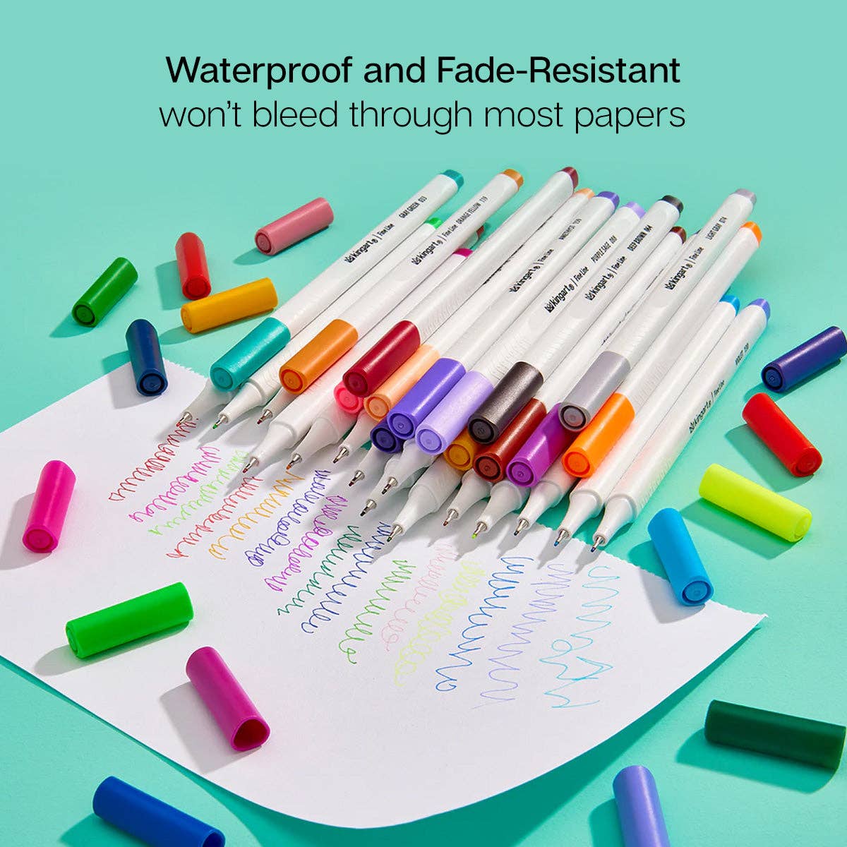 Markers - Fine Line Pens - Archival Water-Based Ink - 24 Colors