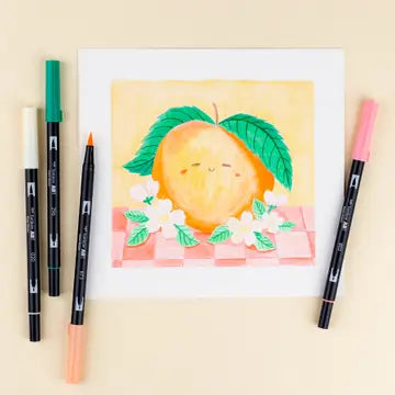 Markers - Dual Brush Pen Art Markers, Just Peachy, 6-Pack