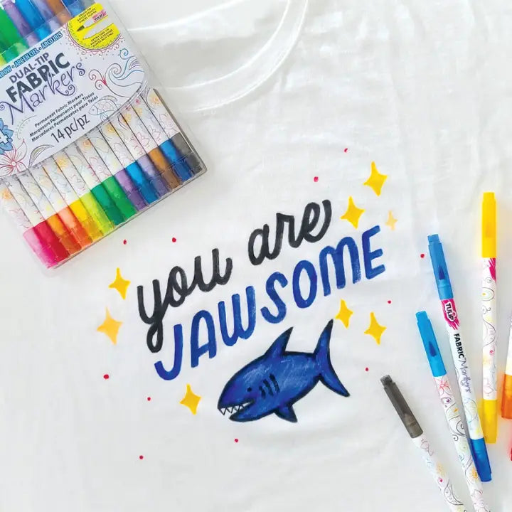 Marker - Dual-Tip Fabric Markers Rainbow 14 Pack