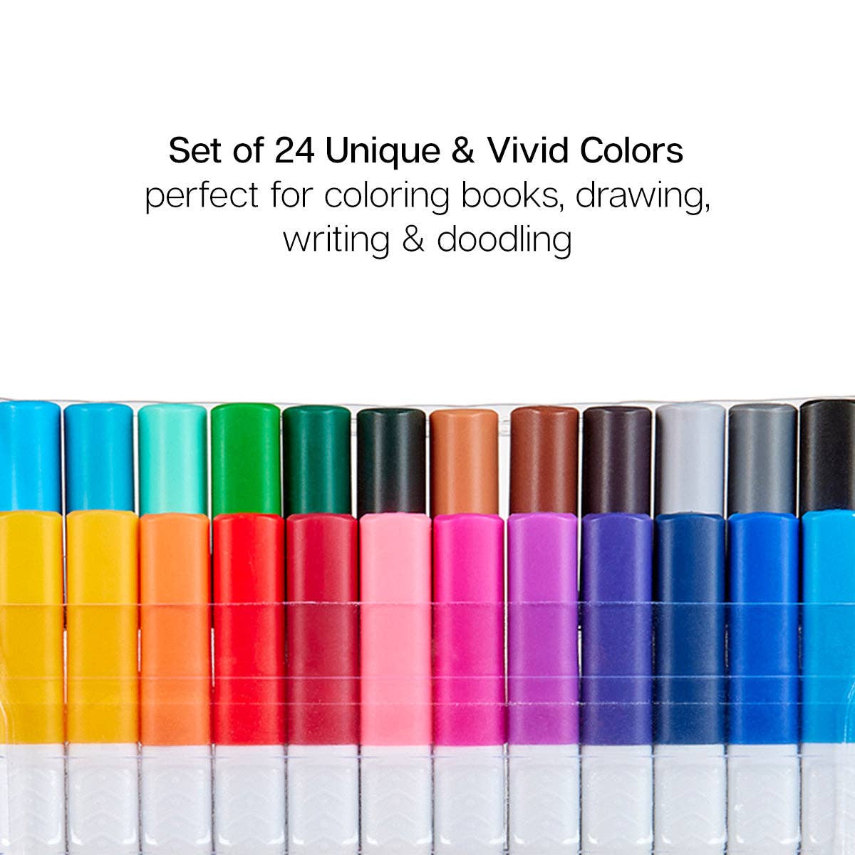 Markers - Fine Line Pens - Archival Water-Based Ink - 24 Colors