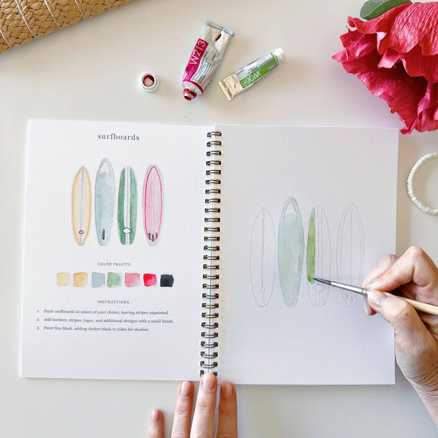 Workbook - Tropical watercolor workbook