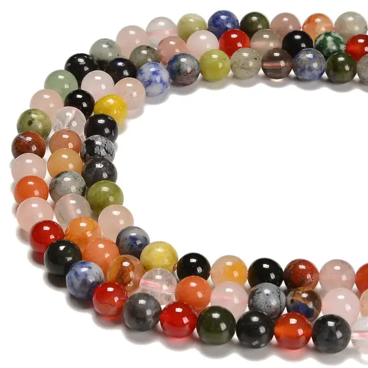 Beads - Natural Chakra Smooth Round Beads Size 8mm 15.5'' Strand