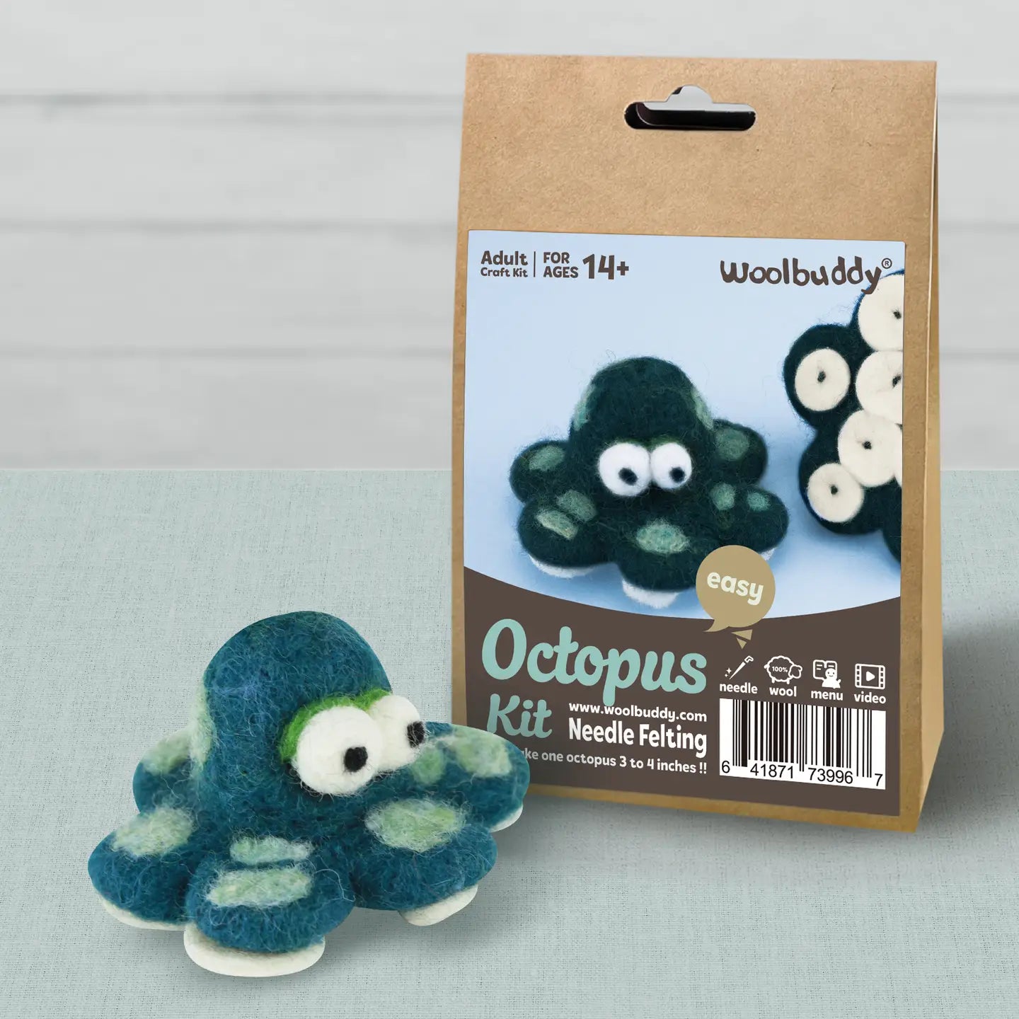 Felting - Diy Needle Felting Kit - Octopus