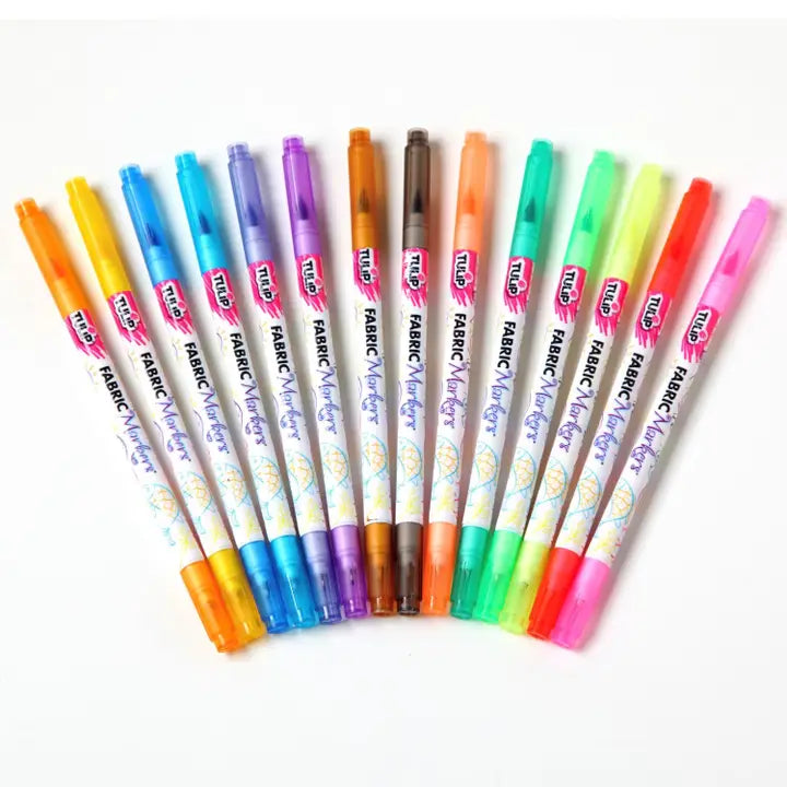 Marker - Dual-Tip Fabric Markers Rainbow 14 Pack