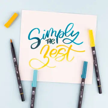 Markers - Dual Brush Pen Art Markers, Lemon Squeezy, 6-Pac