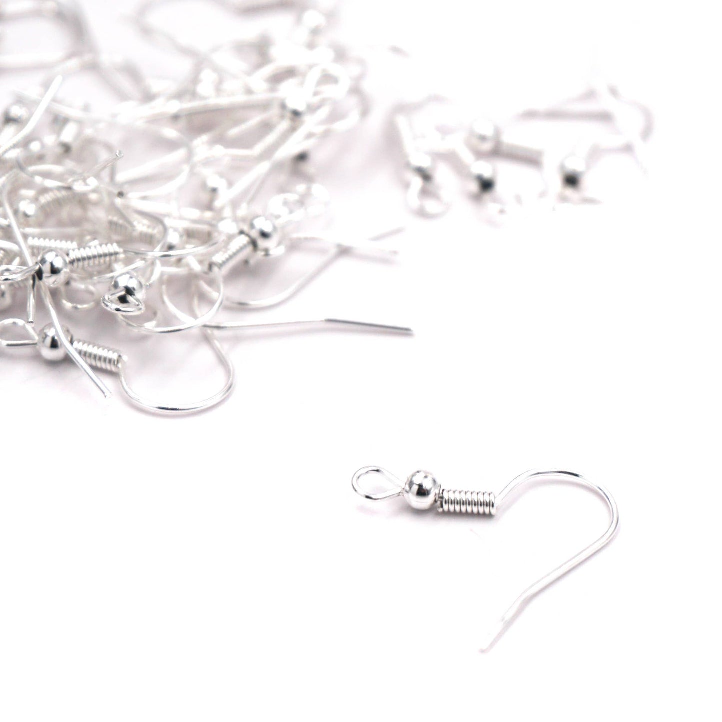 Jewelry - Alloy Fish Hook Earring 40ct Silver