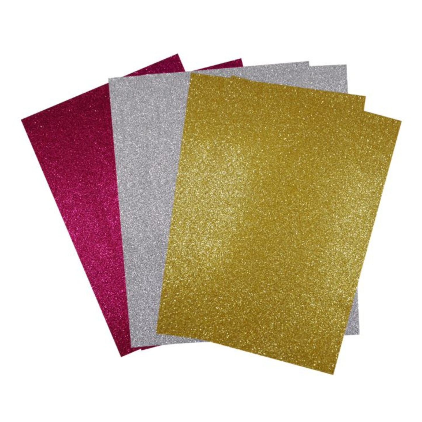 Foam Sheets - 6x8in 6-ct Glitter Red/Silver/Gold