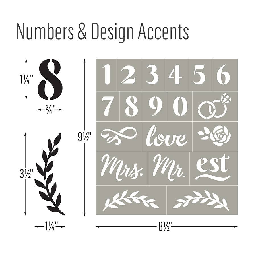 Stencils - Script Adhesive 3-Piece