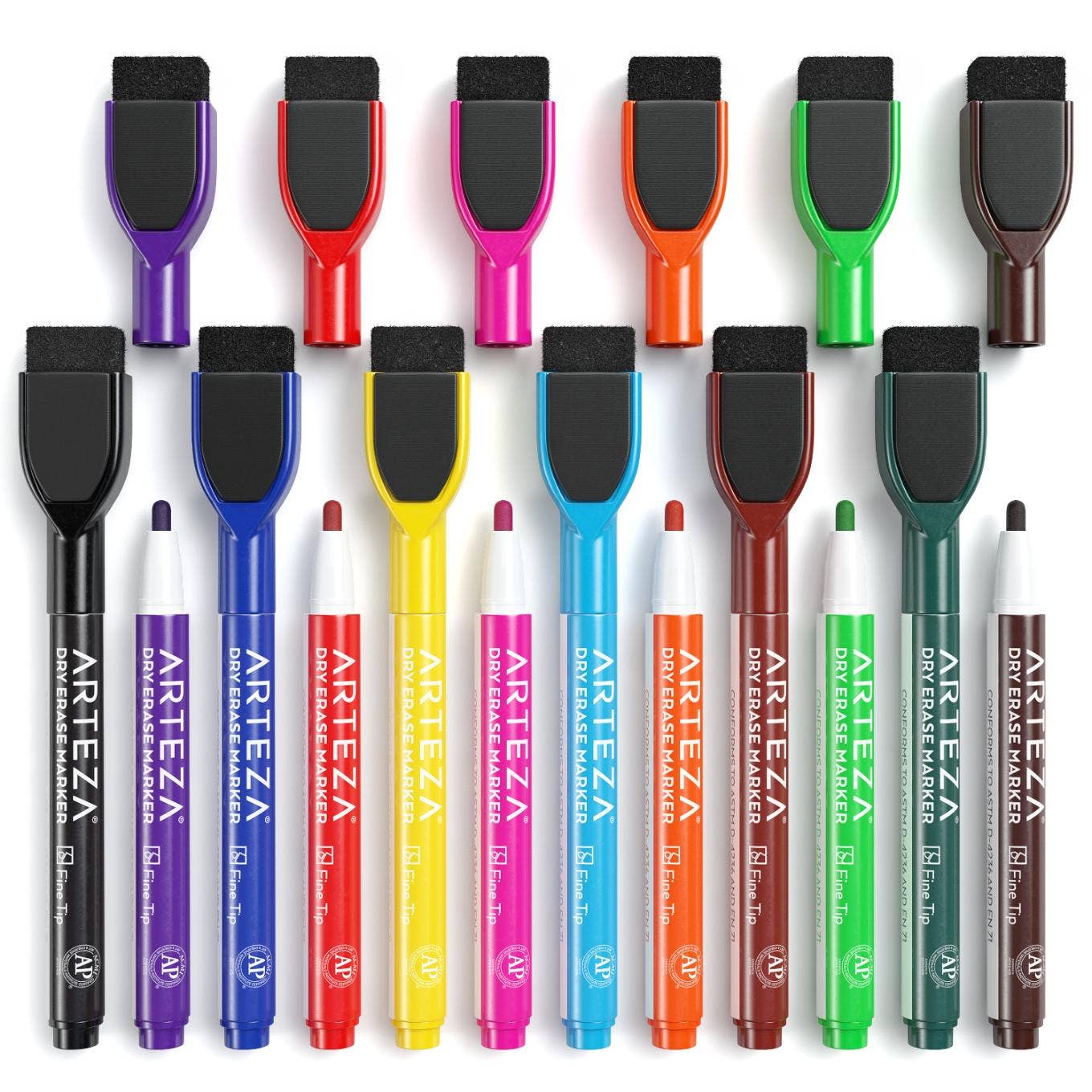 Markers - Arteza® Magnetic Cap Dry Erase Markers Set, Fine Tip - 24 pc