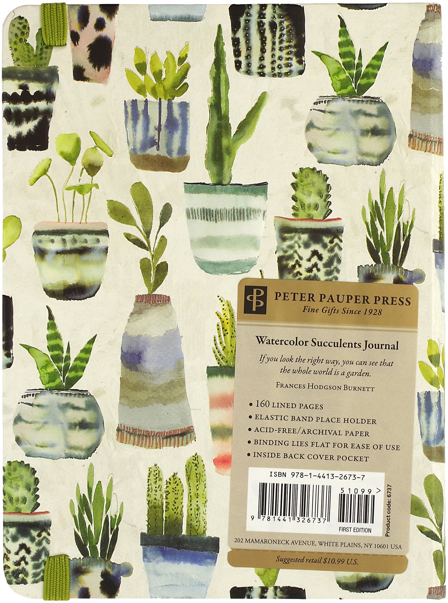 Journal - Watercolor Succulents Journal