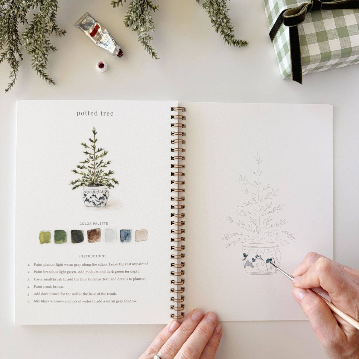 Workbook Classic Christmas Watercolor Workbook