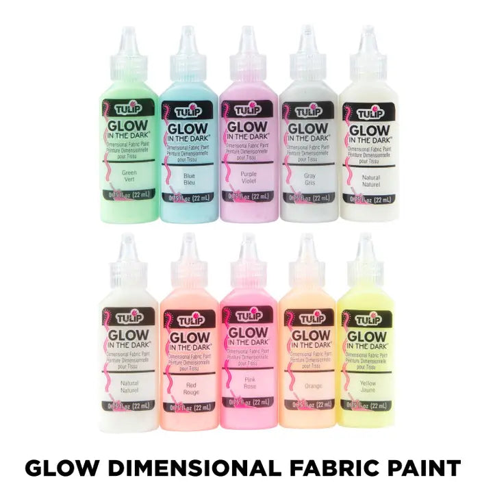 Paint - Puff Paint Glow, Multi-Surface Craft Paint, .75 Fl. oz. 10 Pack