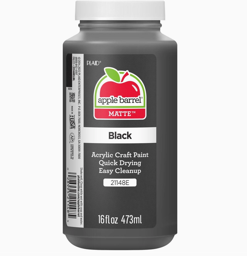 Paint - Acrylic - 16oz Matte Black