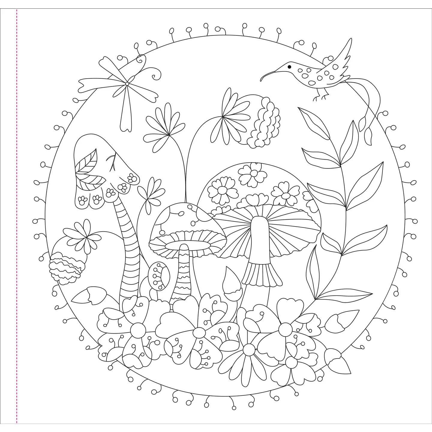 Coloring Book - Mushrooms Adult Coloring Book