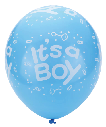 Balloons –"It's a Boy" Blue Latex Party 12in 10ct