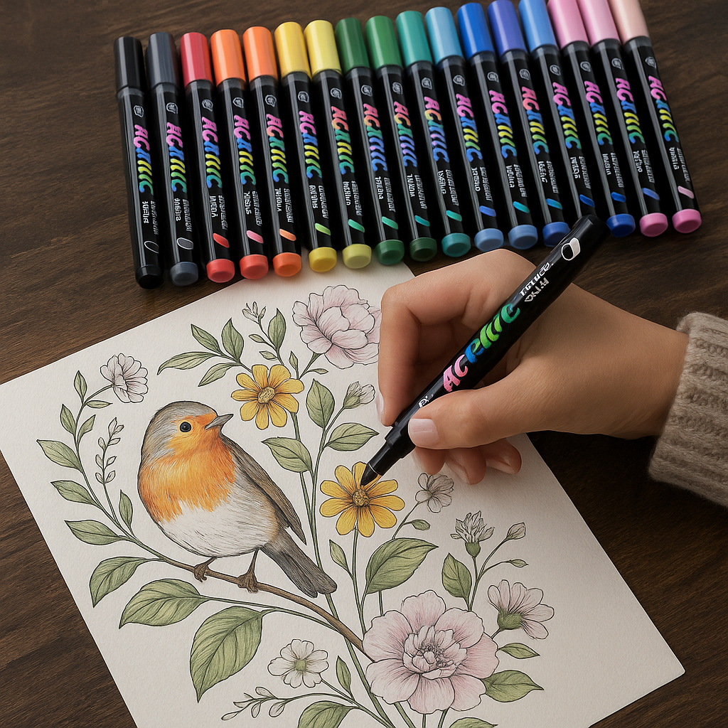 Markers - Acrylic Brush 24ct with Organizer Case – Premium Art