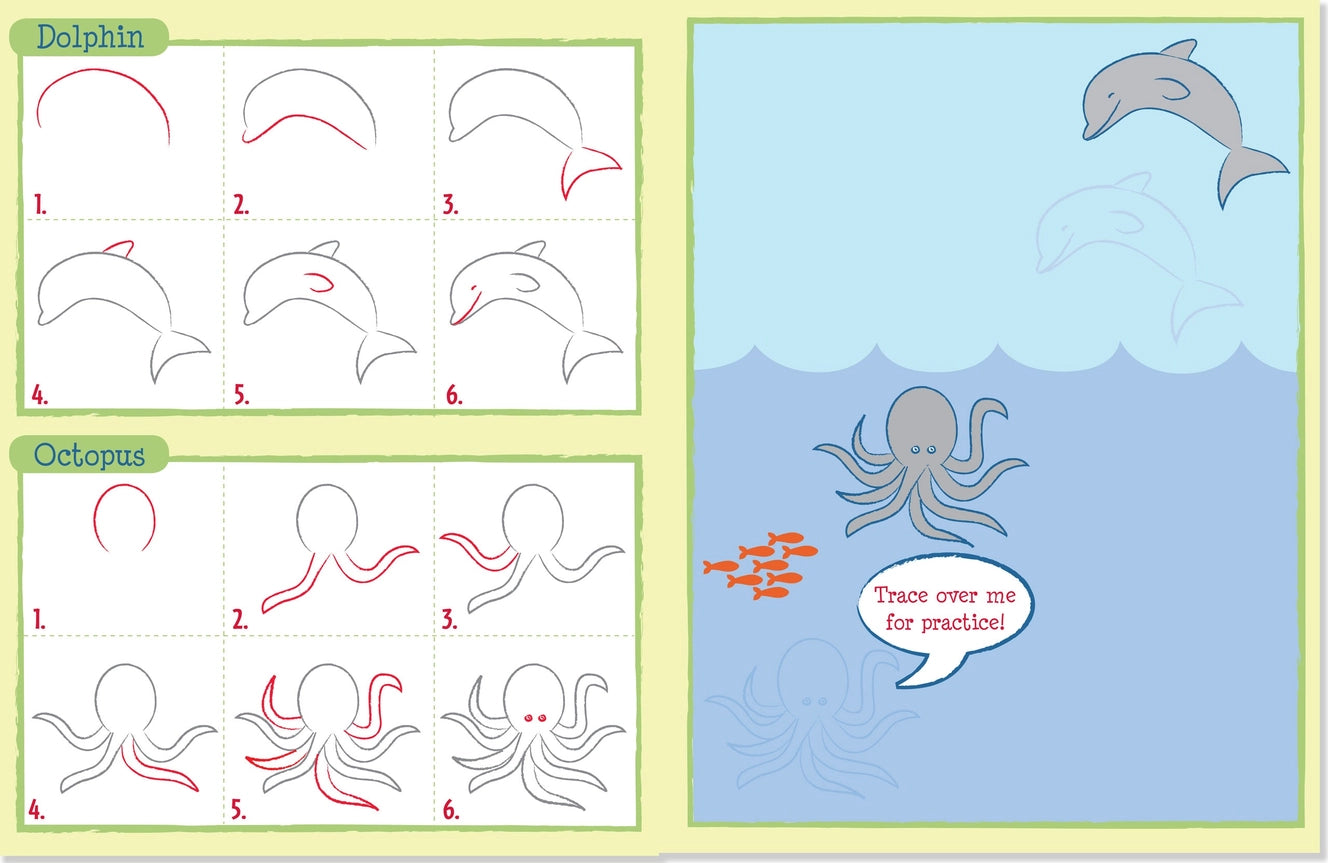 Coloring Book - Learn To Draw... Ocean Wonders!