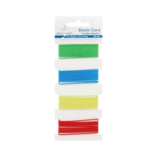 Elastic Cord Set – 4 Colors, 1.5m Each: Multicolor