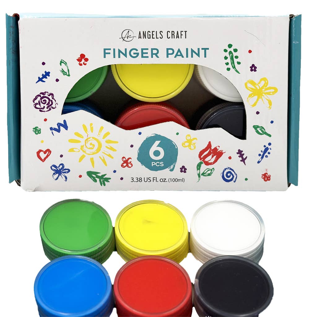Paint - Finger Painting Plastic Bottle, packed in paper box 6 Colors