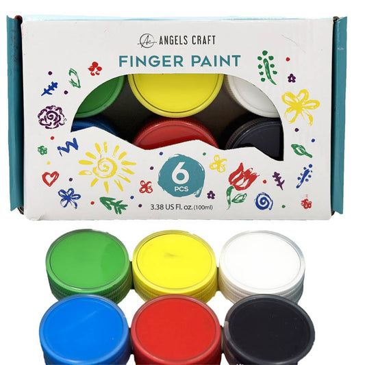 Paint - Finger Painting Plastic Bottle, packed in paper box 6 Colors