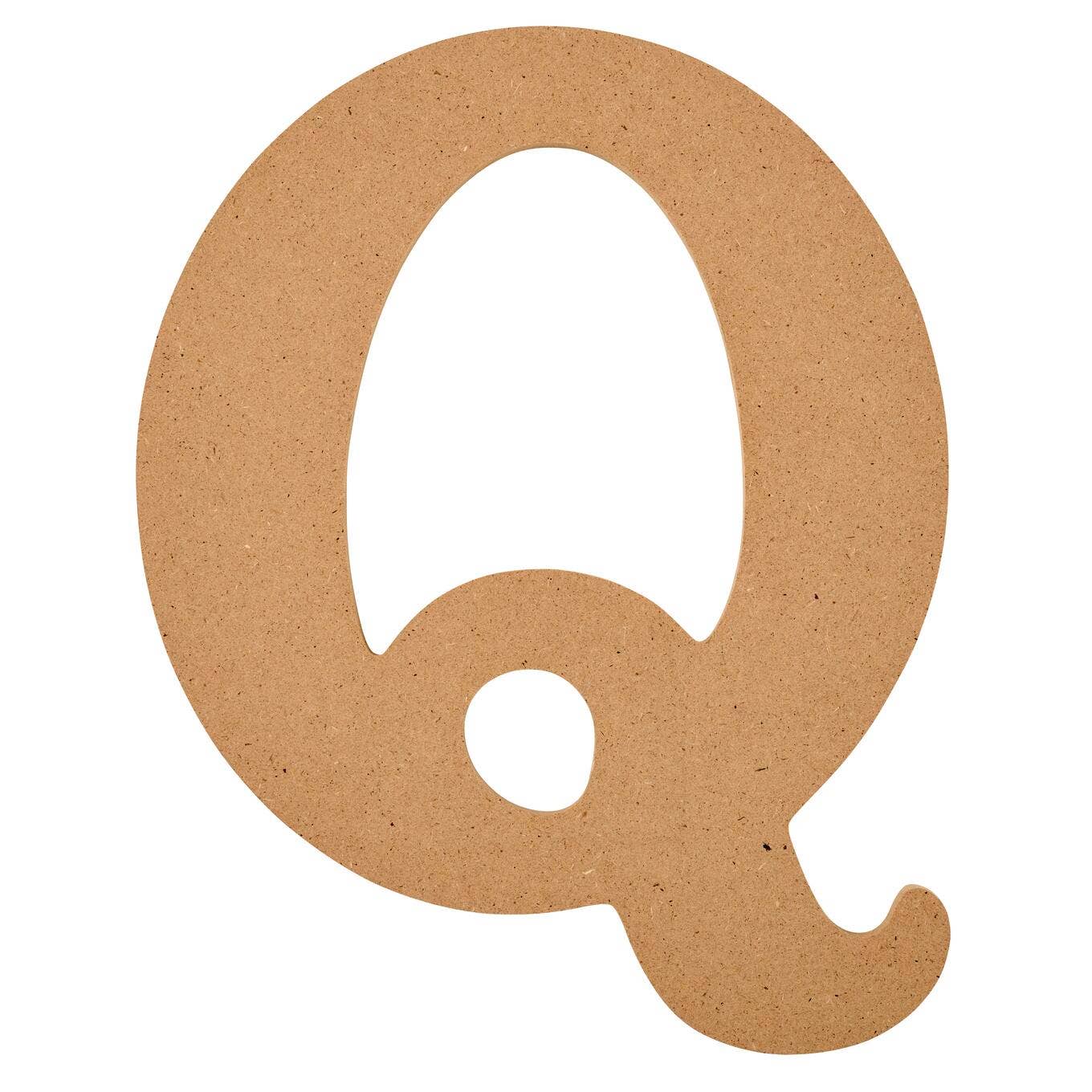 Wood - 8 inch MDF Letter - Q