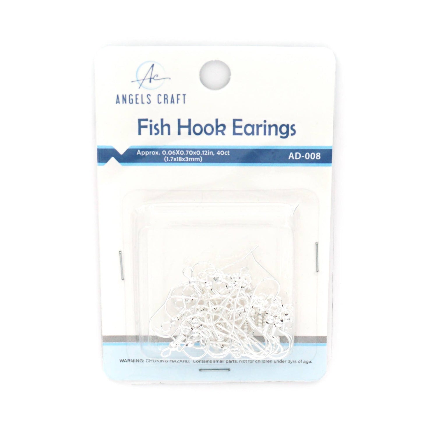 Jewelry - Alloy Fish Hook Earring 40ct Silver