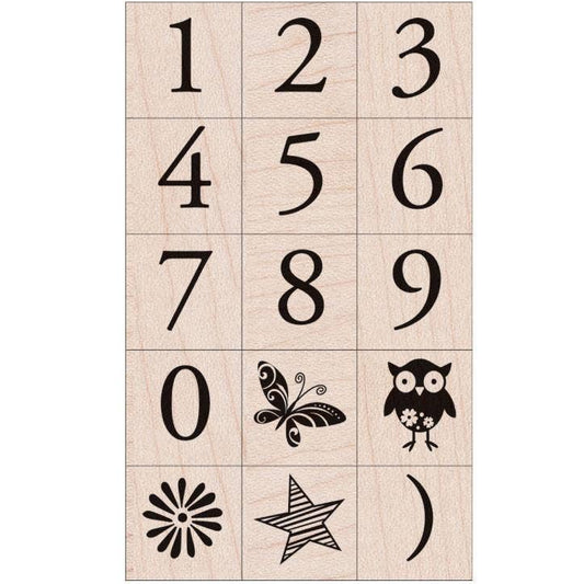 Stamp - Garamond Number Wood Stamps