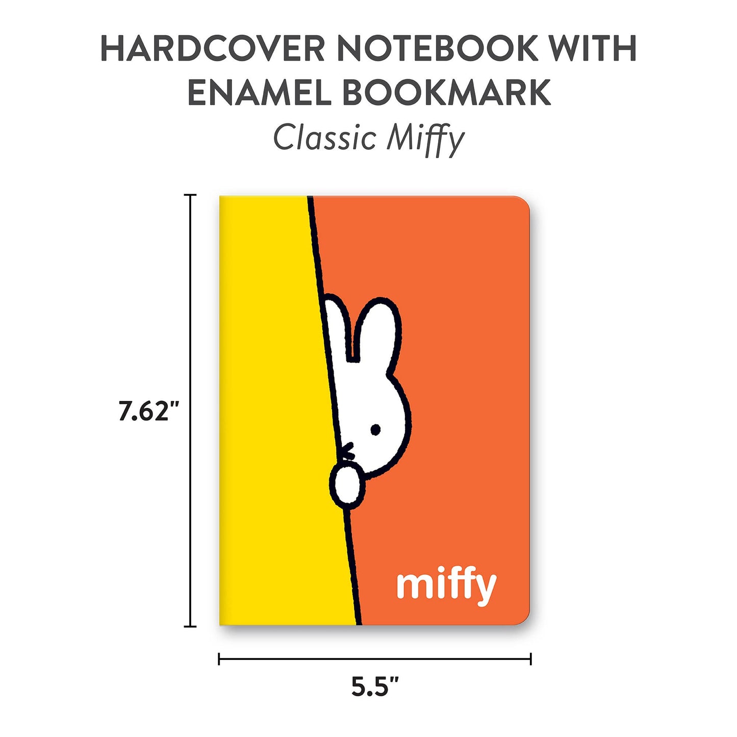 Notebook - Hardcover Notebook with Enamel Bookmark Classic Miffy