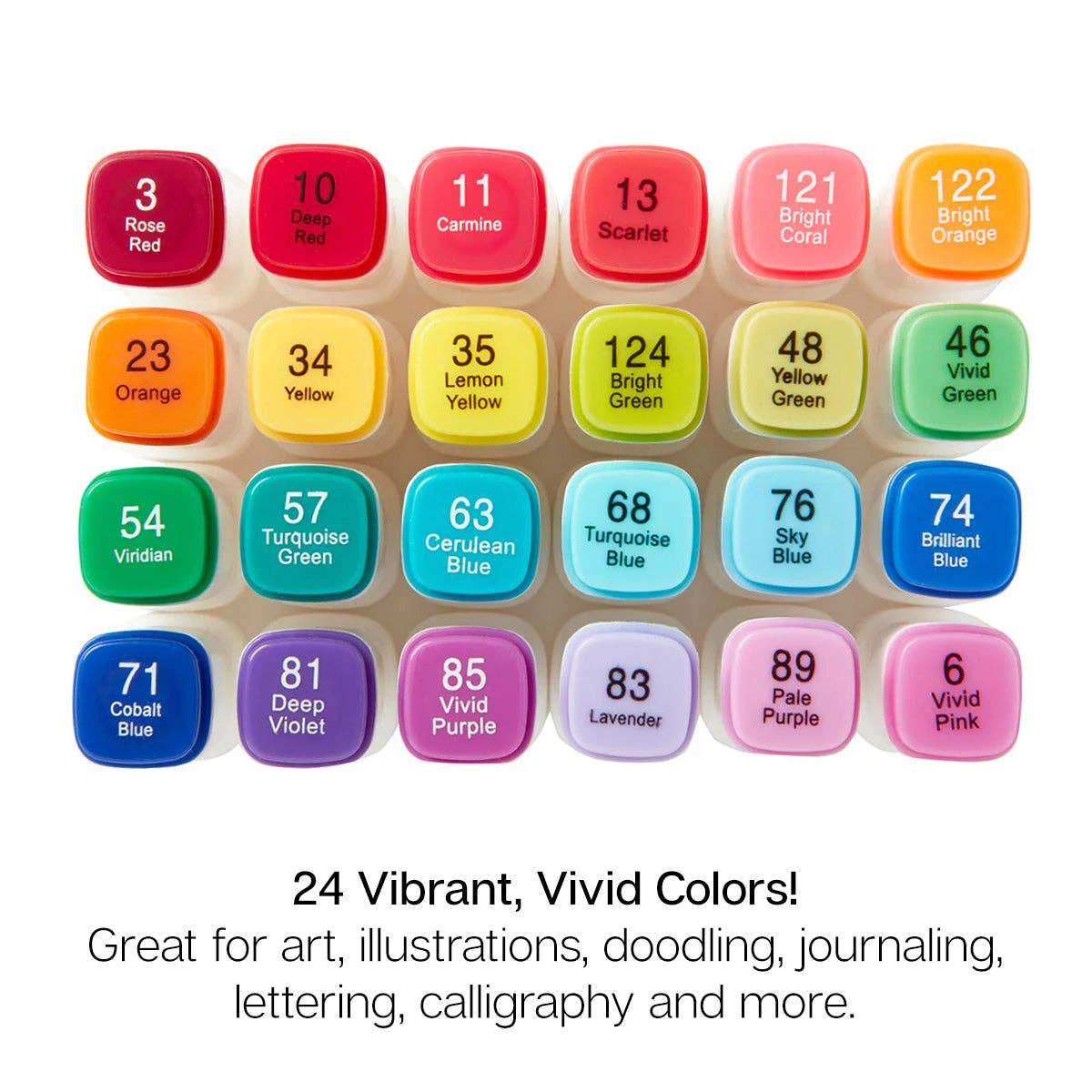 Markers - PRO Double-Ended Alcohol Markers - 24 Bright Colors