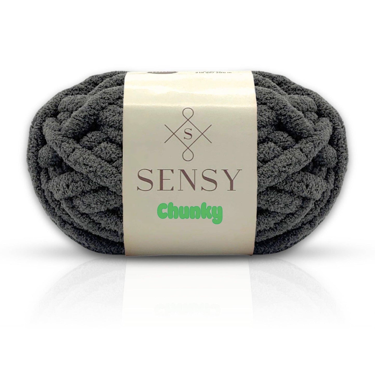 Yarn - Sensy Chunky Yarn, Blanket Yarn, 7 oz, 28 Yards, Gauge 7 Jumbo: Dark Gray