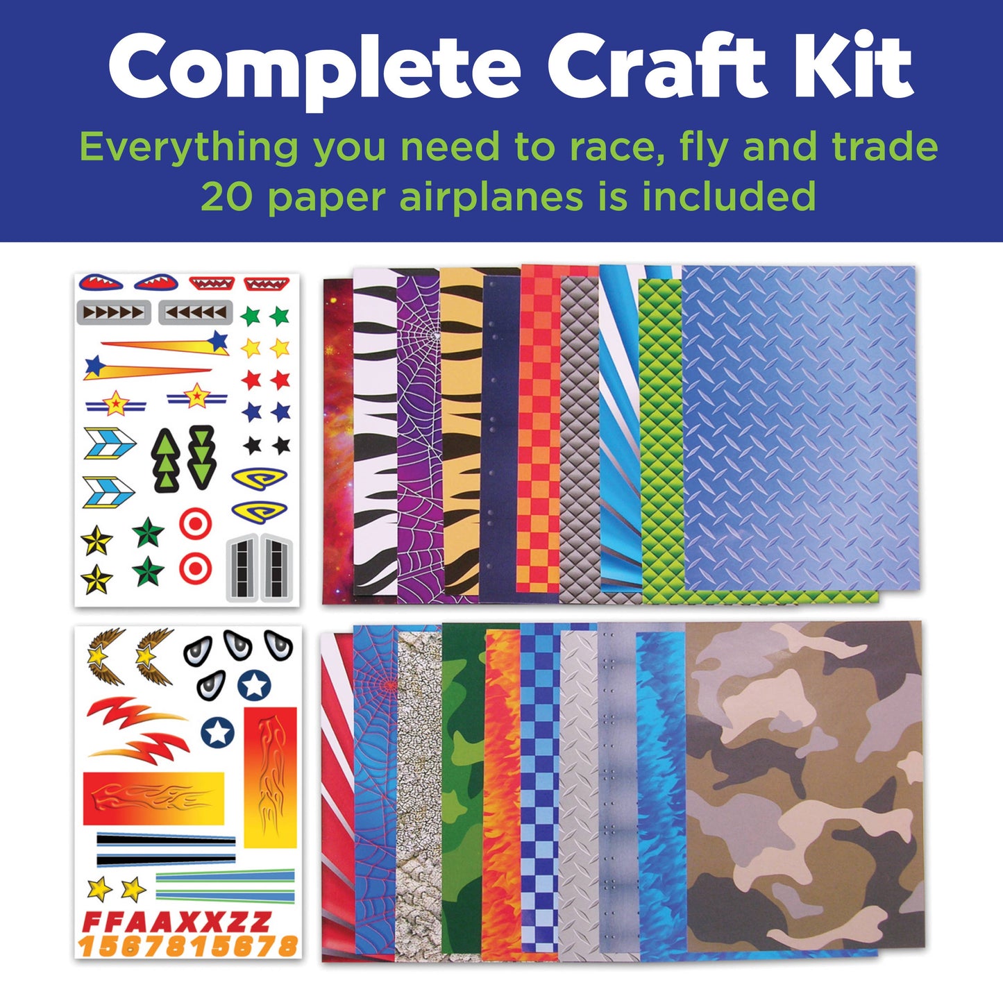 Craft Kit - Paper Airplane Stunt Squadron Mini Craft Kit for Kids