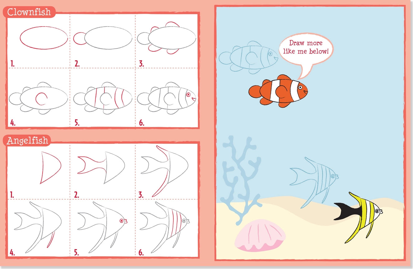 Coloring Book - Learn To Draw... Ocean Wonders!