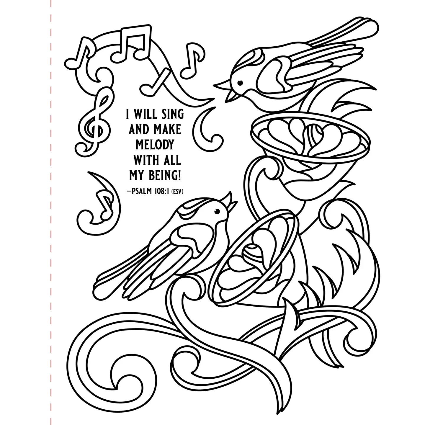 Coloring Book - Psalms Large Print