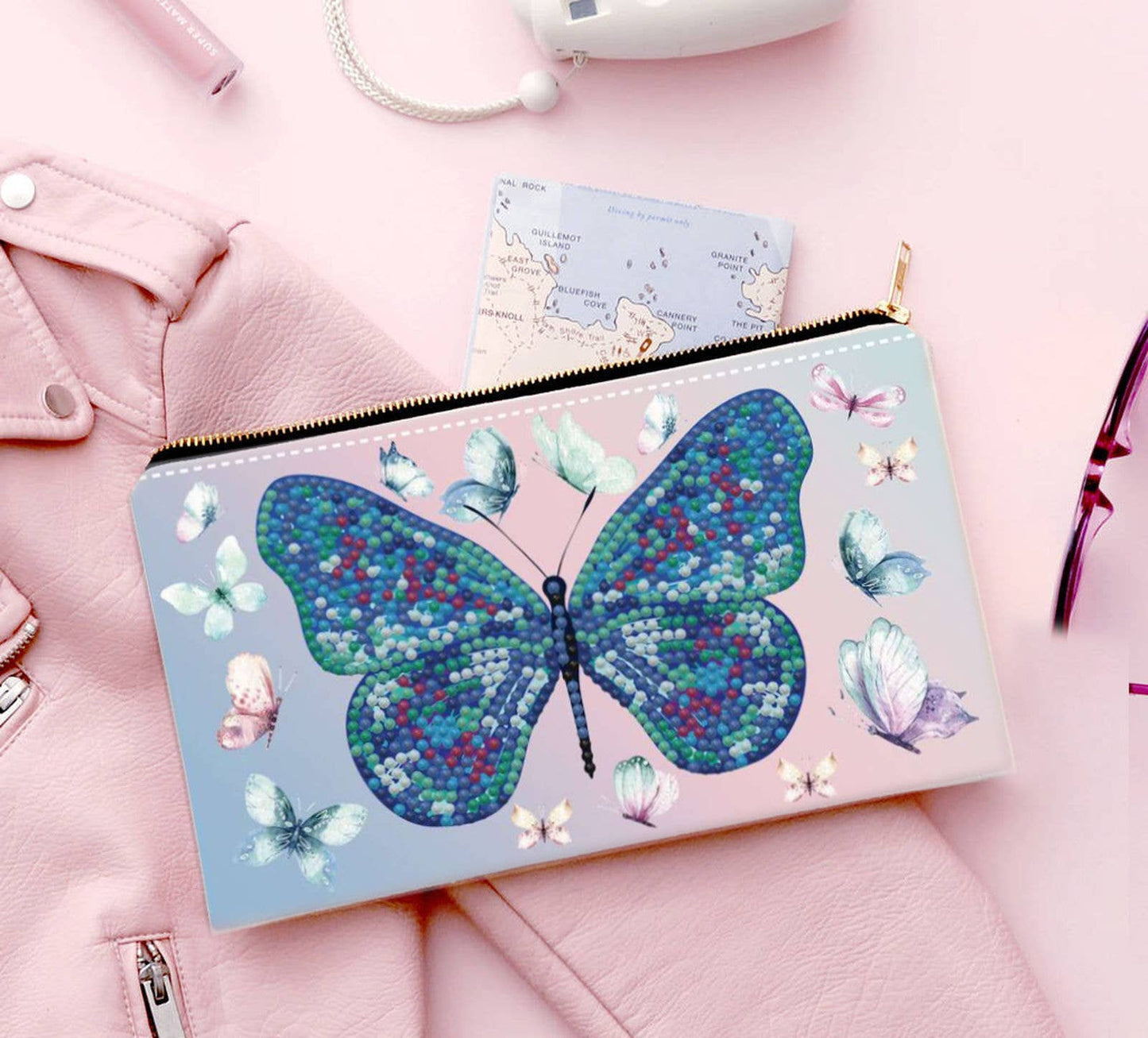 Diamond Dotz - Butterfly Days Zipper Pouch