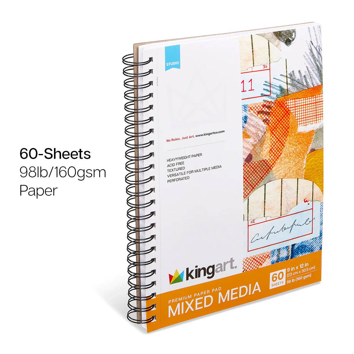 Paper Pad - Mixed Media Sketchbook - 9” x 12” - 60 Sheets