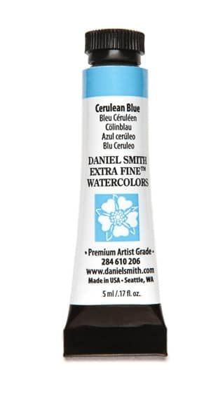 Paint - Daniel Smith Extra Fine Watercolor Paint 5ml Tube - Cerulean Blue