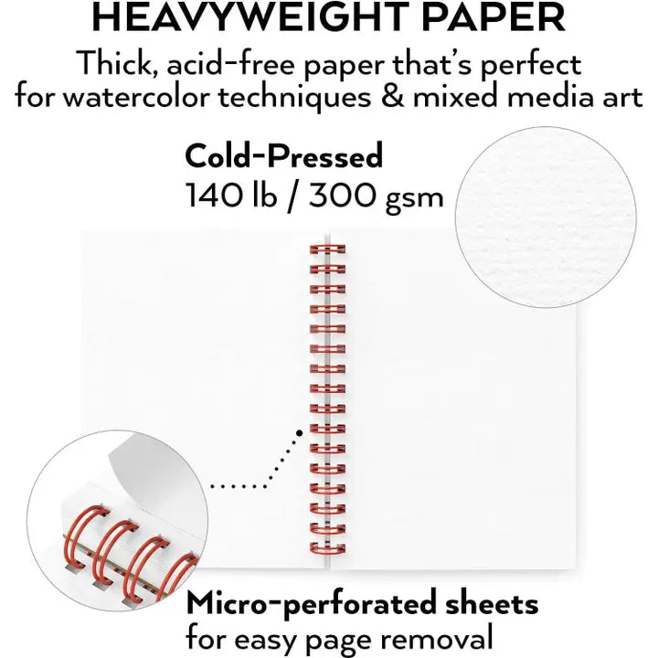 Paper Pads - Arteza Watercolor Pad 3-Pack, 5.5" X 8.5", 30 Sheets Each