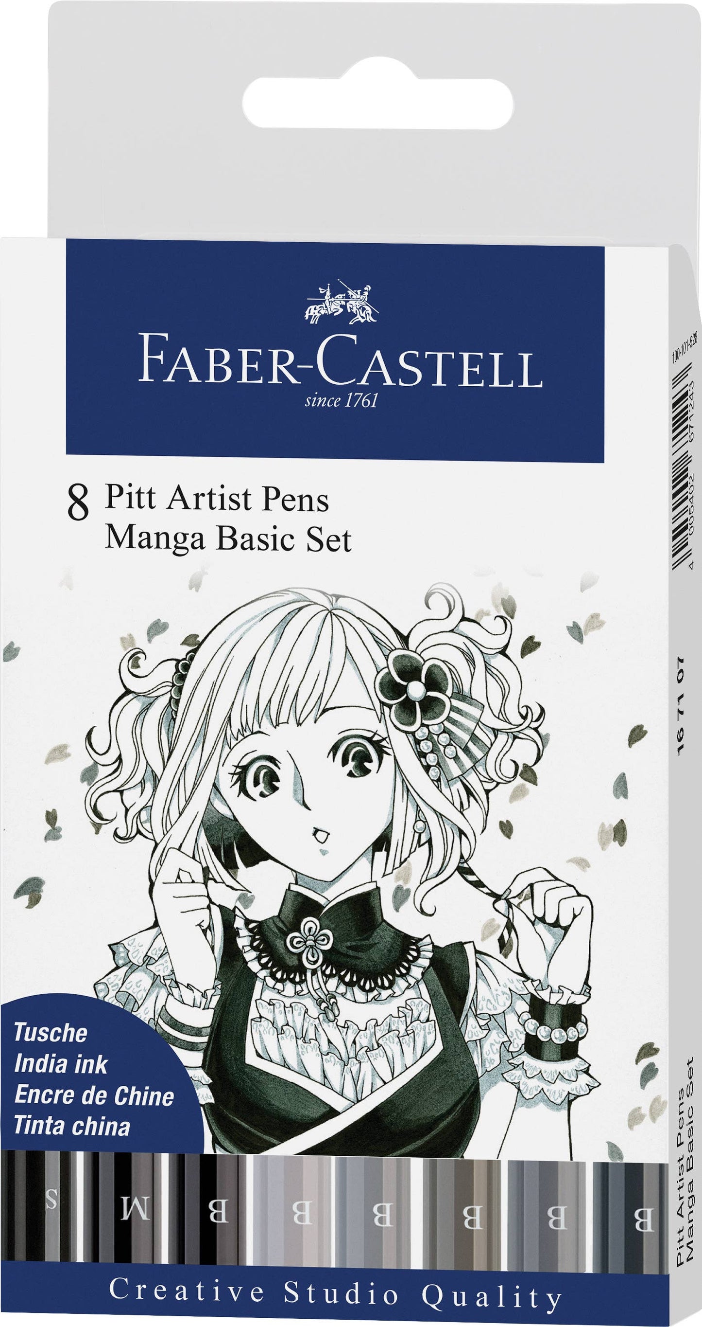 Pen - Pitt Artist Pen, Manga Basic Set - Wallet of 8