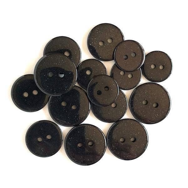 Buttons - Onyx Glitter Buttons