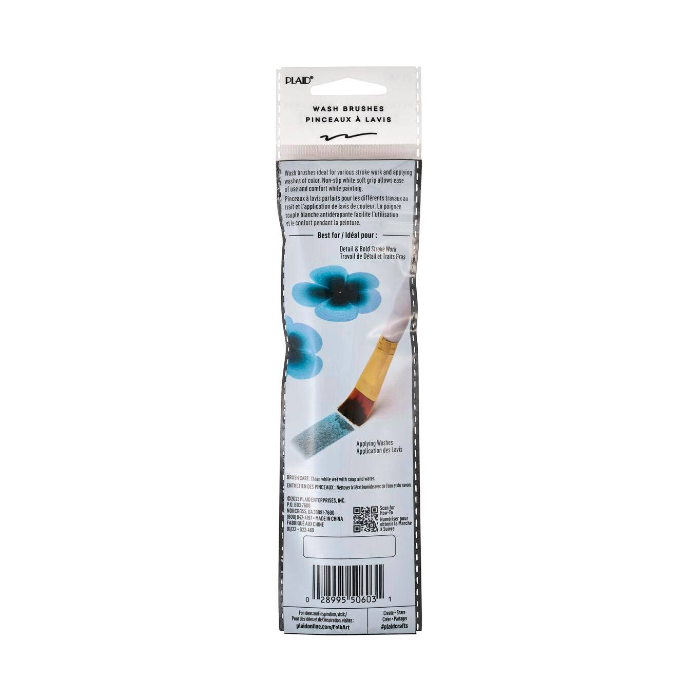 Paint Brush - FolkArt® Brush Set Soft Grip - Wash Brush Set, 3-Piece