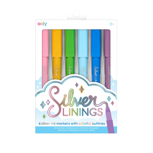 Markers - Silver Linings: Colorful Outline (Set of 6)
