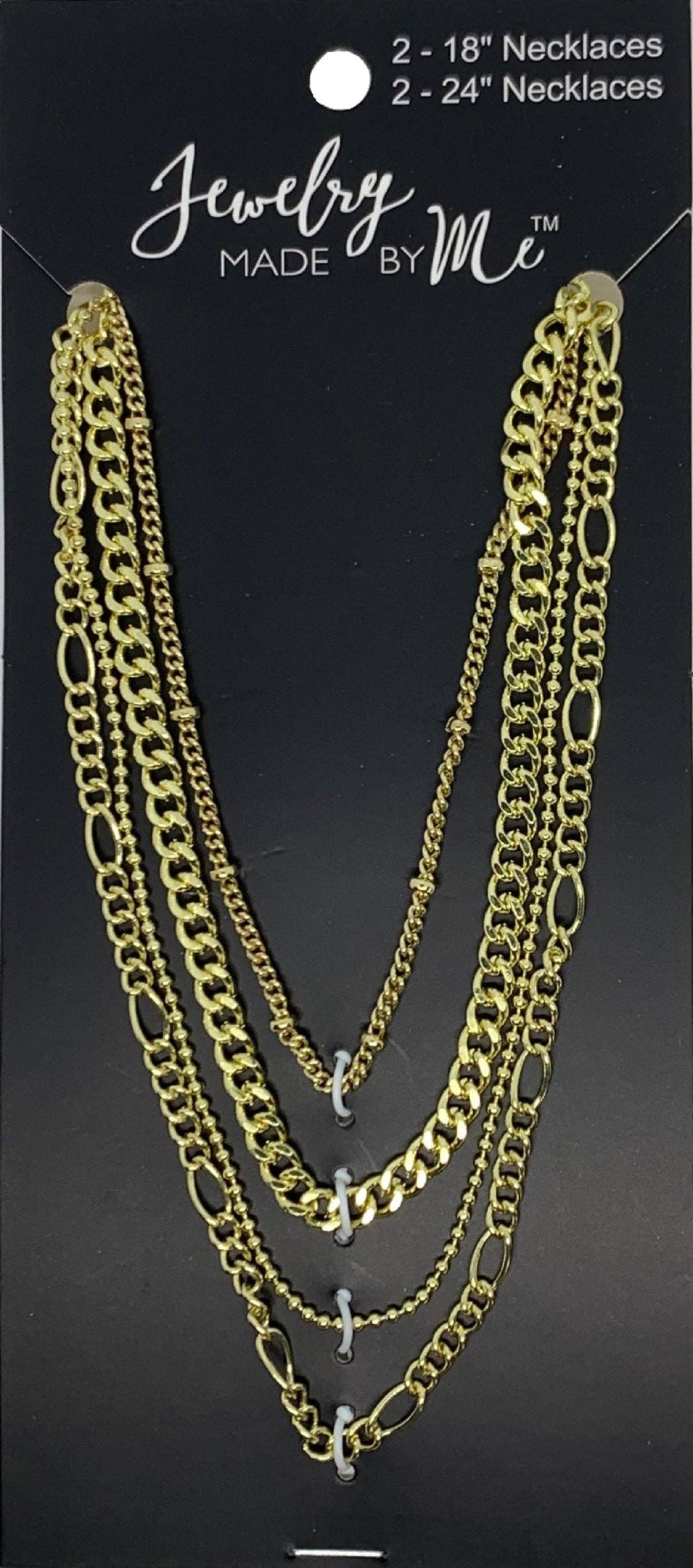 Jewelry - Gold Multi Chain Necklaces 4pc Set