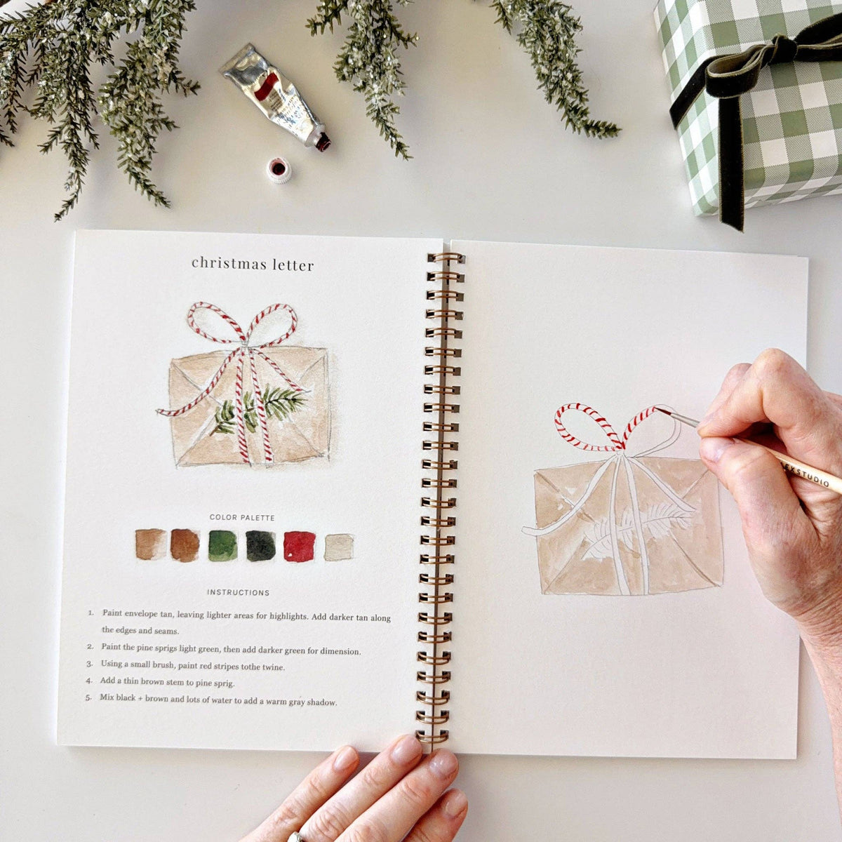 Workbook Classic Christmas Watercolor Workbook
