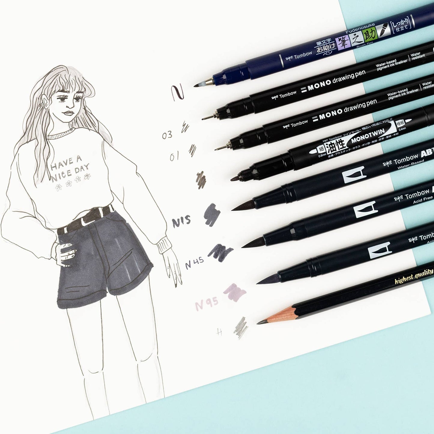 Pencils & Pens - Illustration Set