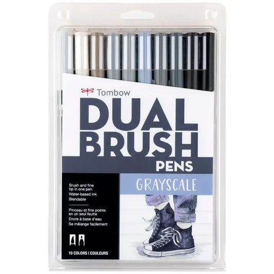 Markers - Dual Brush Pen Art Markers: Grayscale - 10-Pack