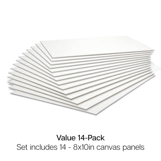 Canvas - White Canvas Panels - Classic - 8" x 10" - 14 Pack