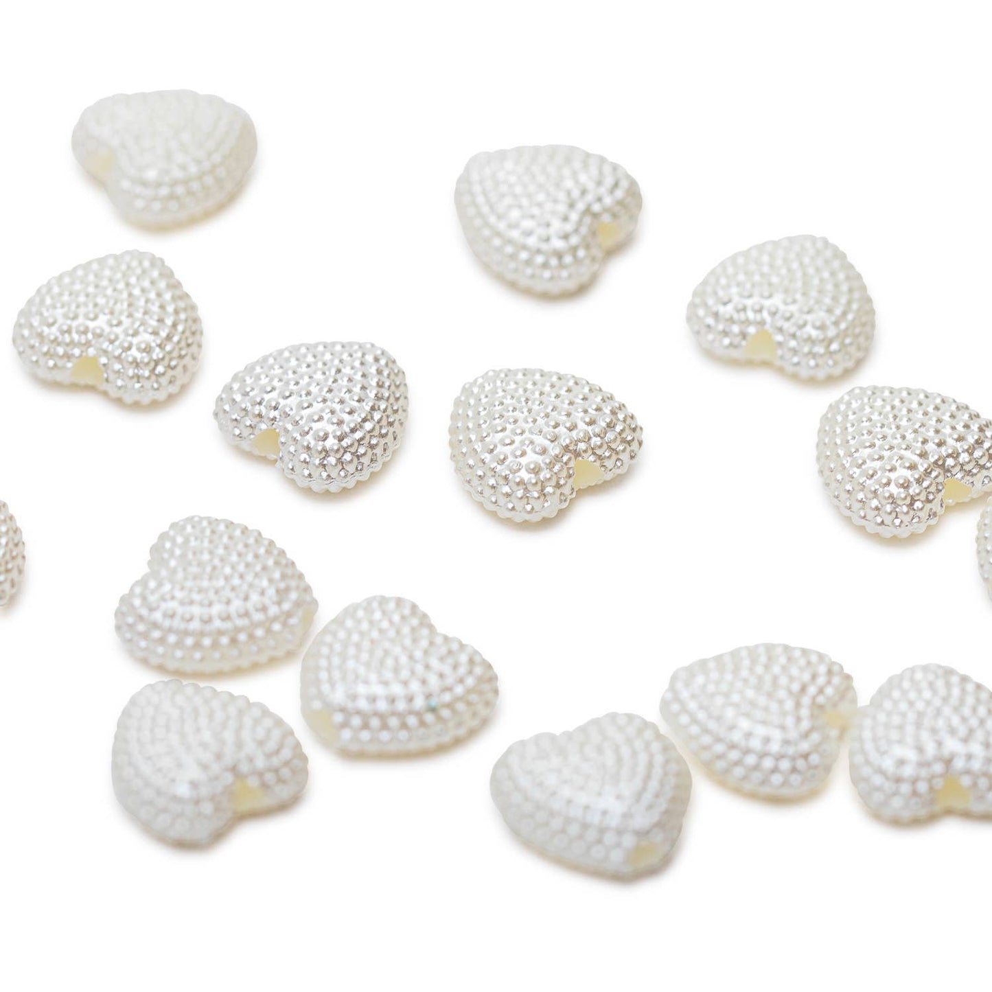 Beads - Pearl Heart 12mm