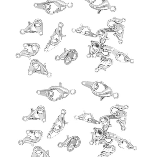 Jewelry - Classic Silver Lobster Clasps with Tags 15pc Assortment