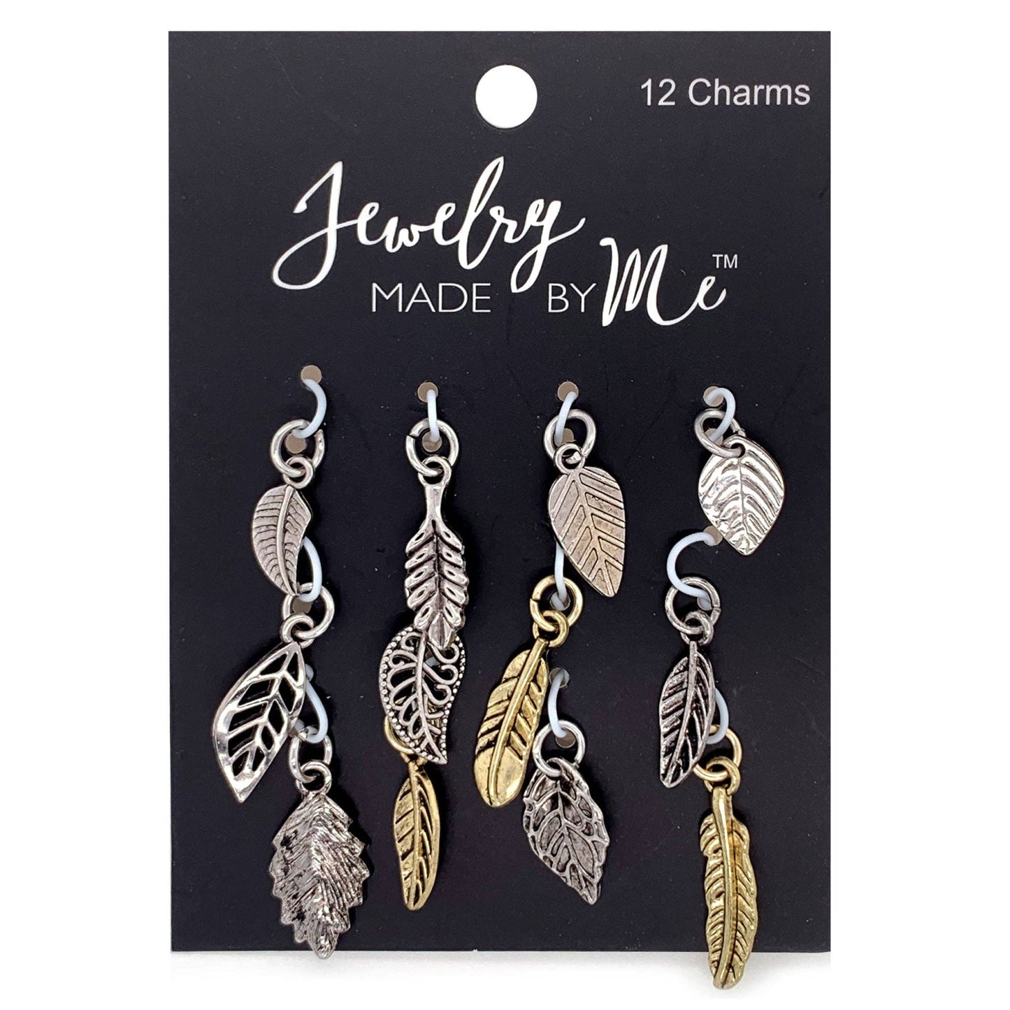 Jewelry - Silver and Gold Miniature Leaves 12pc Charm Set