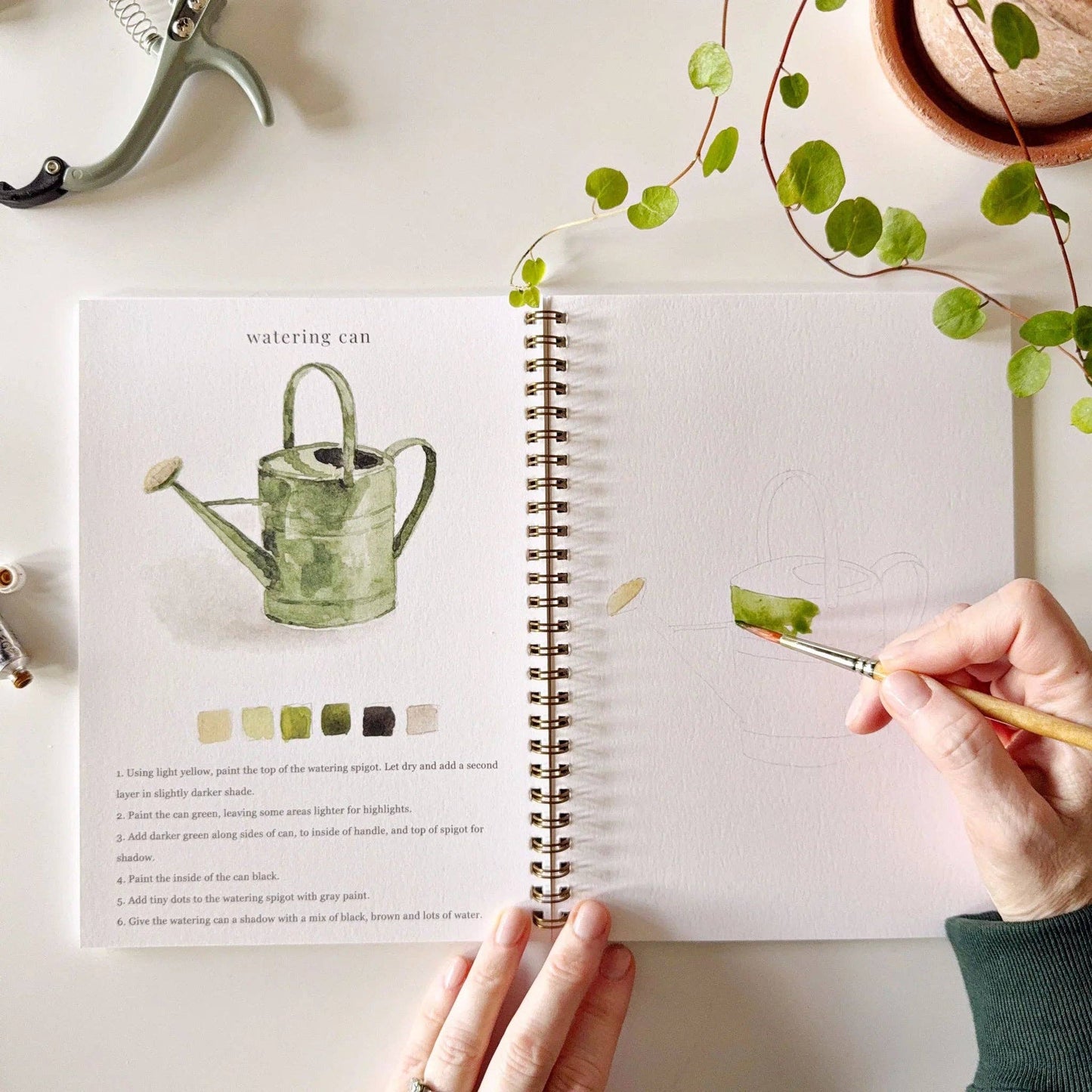 Workbook - Garden watercolor workbook